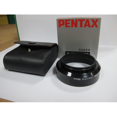 793 - Pentax Spotmatic SP, with Takumar 1.3 lens, lens holder with round lens hood cover.