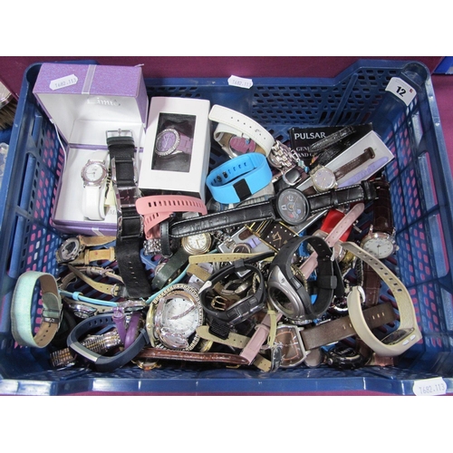 12 - Assorted Ladies and Gent's Wristwatches :- One Box