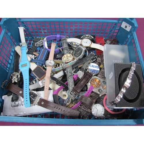 9 - Assorted Wristwatches, including DKNY, etc :- One Box