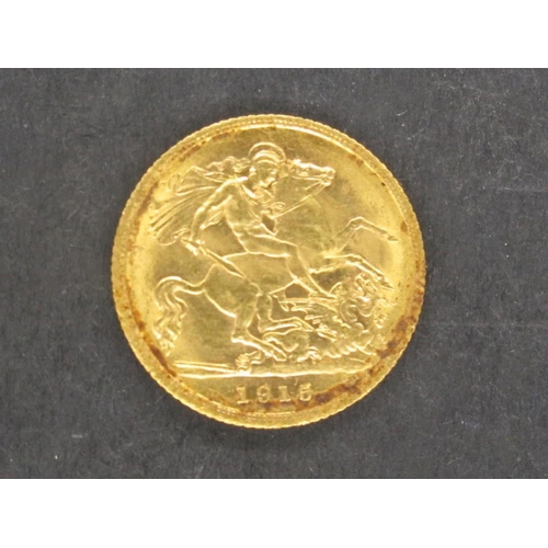 4 - A 1915 George V Gold Half Sovereign.