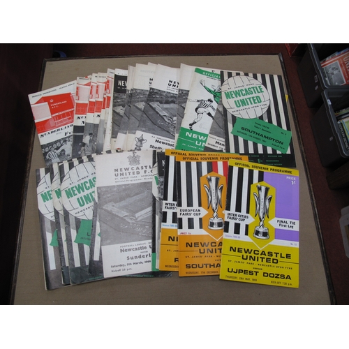 855 - Newcastle United 1960's Home Programmes, 68 - 9 v.Zaragoza, Dozsa - Fairs Cup Final, Rangers 66 - 7 ... 