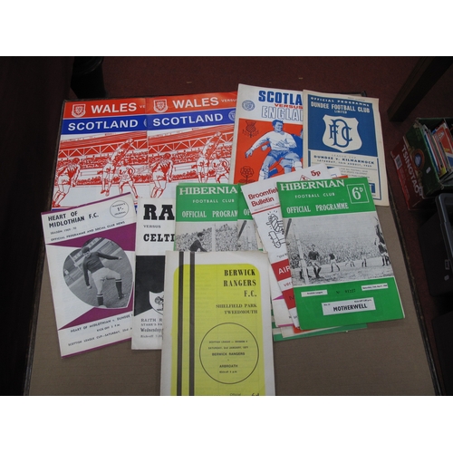 856 - Scottish Programmes 1965-73, including Hibs, Hearts, Celtic, Berwick. (18)