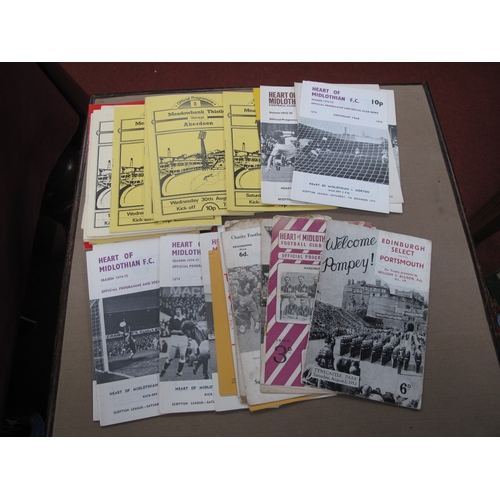 858 - Scottish Programmes, 1952 Edinburgh v. Portsmouth, 56-7 Hearts v. Manchester City, 59-60 Dunfermline... 