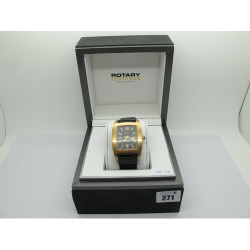 Rotary Editions: A Modern Gent's Wristwatch, the rectangular signed ...