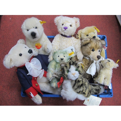 390 - Steiff Bears: Eight Bears, to include 'Arco'. 'Teddy Fruhing 18 Mit Schmetterling', 'Kitten', 'Retri... 