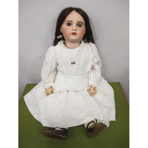 395 - An Early XX Century Bisque Headed Doll, with jointed composition body, by Societe Francaise De Fabri... 