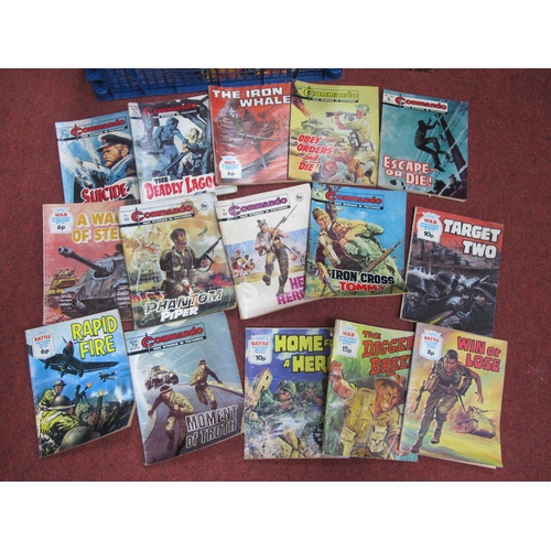 318 - A Tray of Various War Comics, to include Win or Lose, Home For a Hero, Mission to Greece, etc, (cond... 