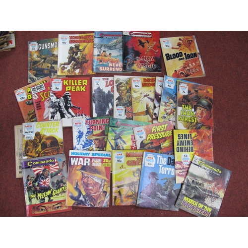 318 - A Tray of Various War Comics, to include Win or Lose, Home For a Hero, Mission to Greece, etc, (cond... 