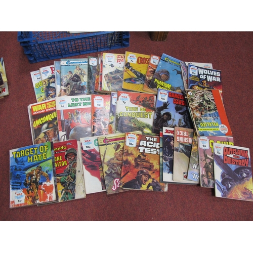 318 - A Tray of Various War Comics, to include Win or Lose, Home For a Hero, Mission to Greece, etc, (cond... 