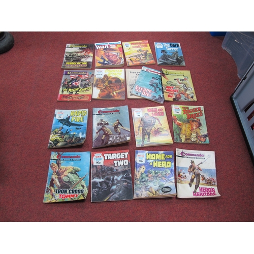 318 - A Tray of Various War Comics, to include Win or Lose, Home For a Hero, Mission to Greece, etc, (cond... 