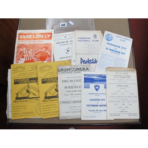 608 - Single Sheet/Four Page Programmes, 1963 Sheffield United v. Stoke, 1964-5 Drumcondra v. Bohemians. L... 