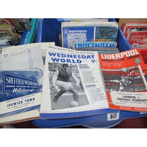 617 - Sheffield Wednesday Programmes 1950's & Later, mainly homes, approximately 240:- One Box.