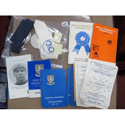 622 - Sheffield Wednesday - Ozzie Owl Club tie, napkins, place mats, handbooks, membership card, Sheffield... 