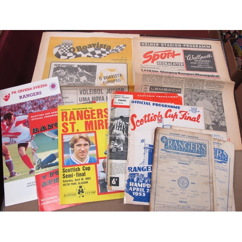 759 - Glasgow Rangers Programmes - v. Celtic 1953 Glasgow Cup, 52-3. 50-1 v, Partick, 56-7 v. Queens Park ... 