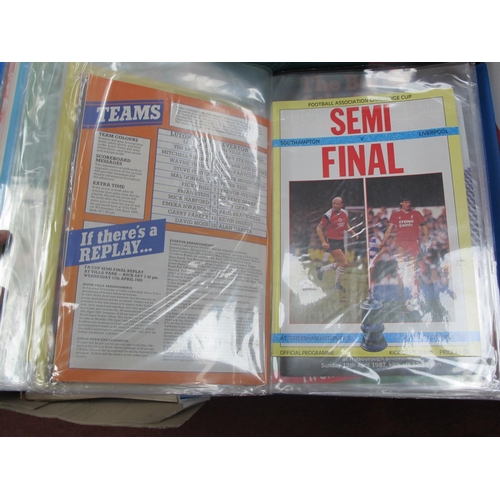 760 - F.A Cup Semi Final Programmes, various 1977-93. 93 ticket - in folder.