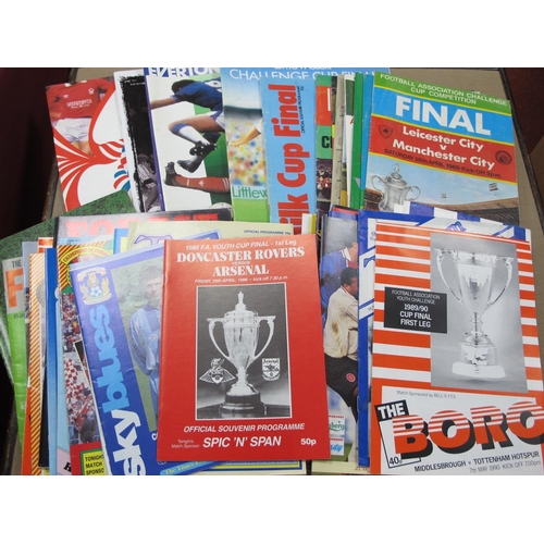 766 - Cup Final Programmes, League Cup, F.A Cup, Youth Minor, etc, semi's, approximately fifty six.