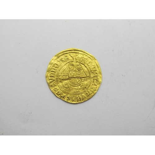 761 - Henry VIII 1509 - 1547 Gold Half Angel. First coinage.