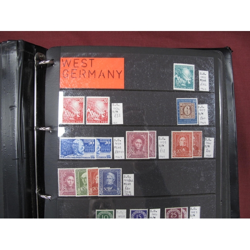 498 - Germany - A Collection of West Germany Stamps, 1949-1990's on Hagner leaves, mainly mint very high c... 