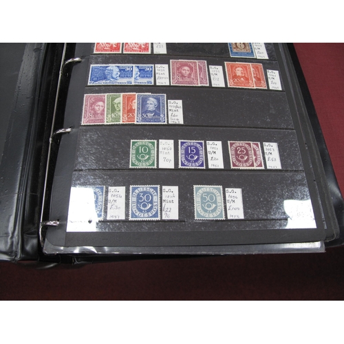 498 - Germany - A Collection of West Germany Stamps, 1949-1990's on Hagner leaves, mainly mint very high c... 