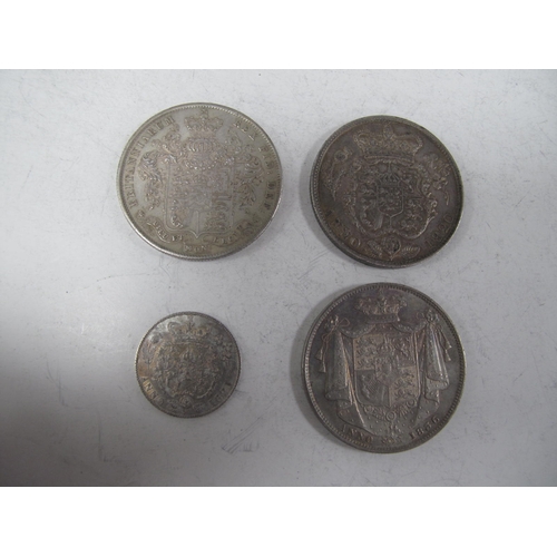 646 - XIX Century GB George IV Silver Coins, includes 1820, 1826 and 1836 Half Crowns, total weight 63g.