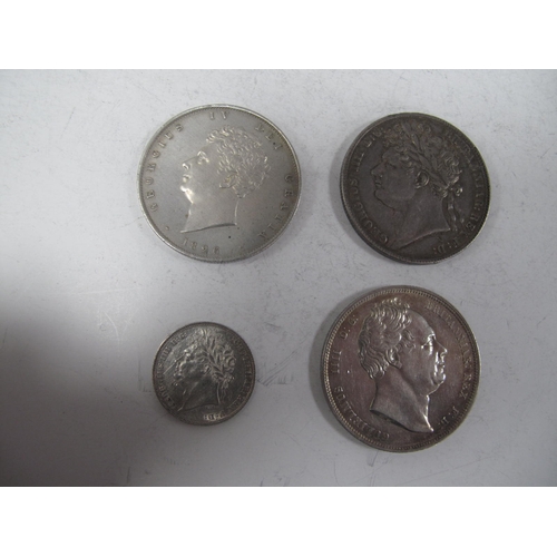 646 - XIX Century GB George IV Silver Coins, includes 1820, 1826 and 1836 Half Crowns, total weight 63g.