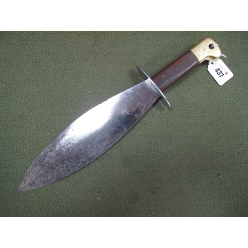 437 - A WWII Fairbairn Smatchet Knife, marked 13, some corrosion.