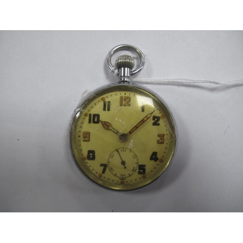 503 - A Smiths WWII Military G.S.T.P Pocket Watch No. 112463, with subsidiary seconds, thirty hour movemen... 