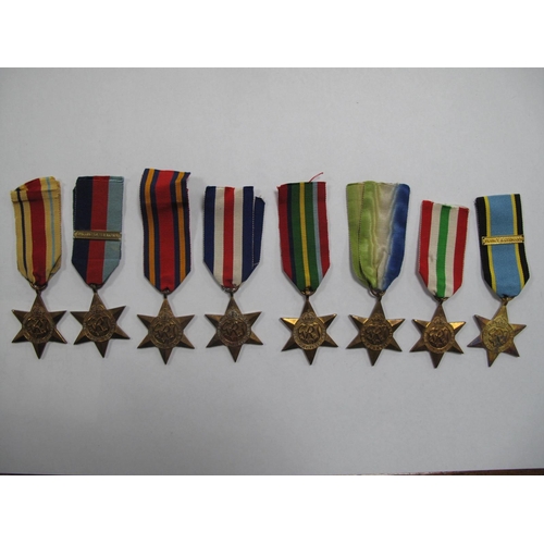 505 - WWII Campaign Stars, including 1939-1945 Star, Africa Star, Pacific Star, Burma Star, Italy Star, At... 