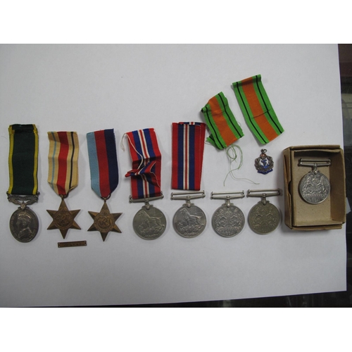 508 - A WWII British Campaign Stars and Medals, consisting of three Defence Medal, two War Medal, 1939-194... 