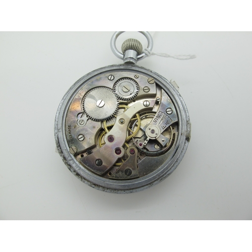 503 - A Smiths WWII Military G.S.T.P Pocket Watch No. 112463, with subsidiary seconds, thirty hour movemen... 