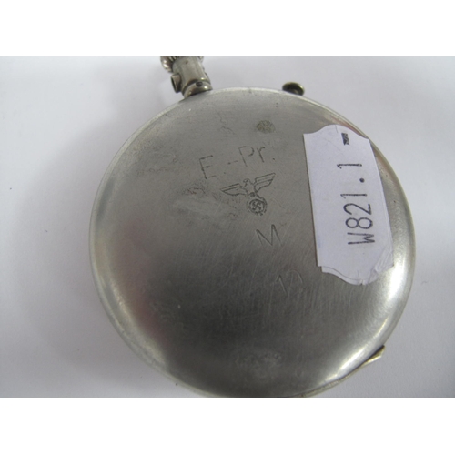 465 - A WWII German Military Stopwatch by Junghans, marked on rear case - E PR M with Nazi Eagle?, plus Ge... 