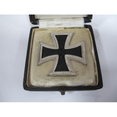 479 - WWII German Iron Cross First Class - Breast Badge, with catch/pin on reverse front of iron core bear... 