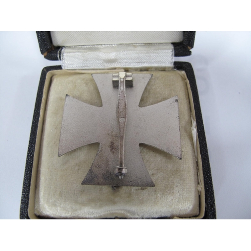 479 - WWII German Iron Cross First Class - Breast Badge, with catch/pin on reverse front of iron core bear... 