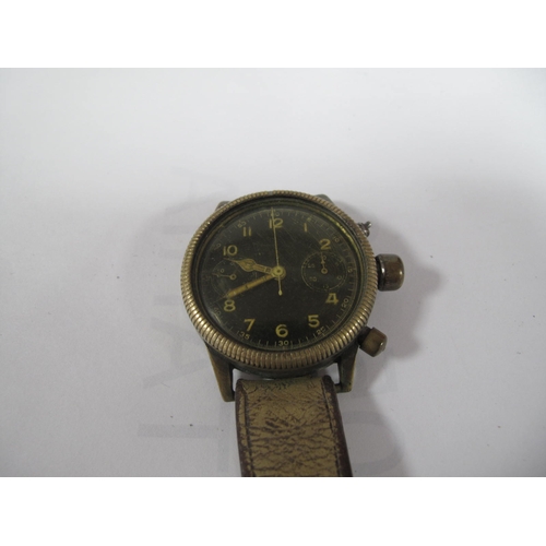 500 - WWII German Luftwaffe Aviator AK39 Wrist Compass, with bakelite case and leather strap, plus vintage... 