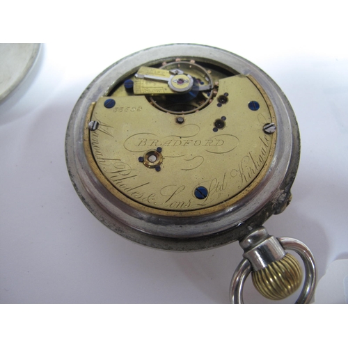 504 - A WWII Era large Pocket Watch, Roman numeral dial, with subsidiary seconds the edge marked S1218F.