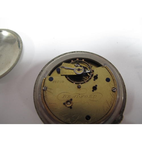 504 - A WWII Era large Pocket Watch, Roman numeral dial, with subsidiary seconds the edge marked S1218F.