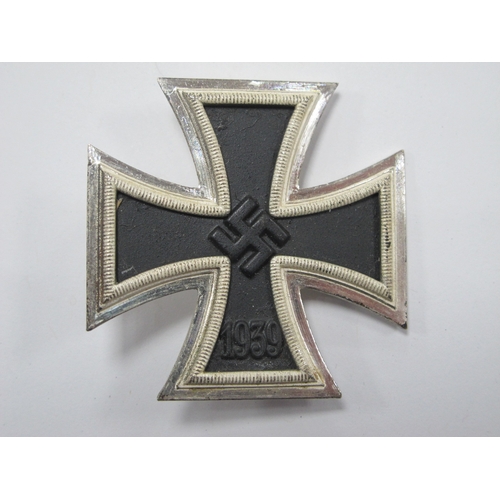 479 - WWII German Iron Cross First Class - Breast Badge, with catch/pin on reverse front of iron core bear... 