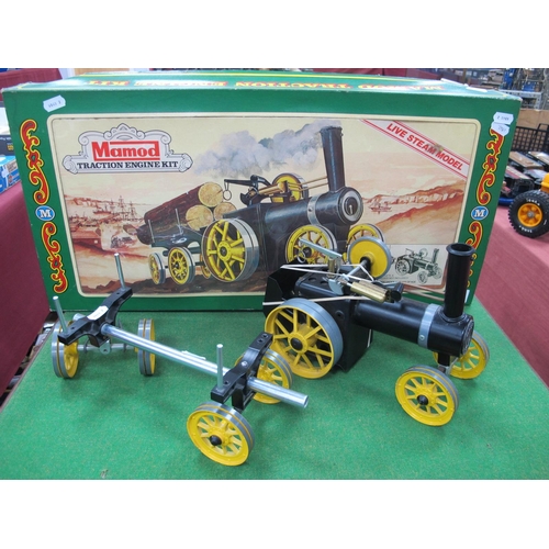 312 - A Mamod 'Build Up' Traction Engine Live Steam Model and Trailer, with original box and literature.