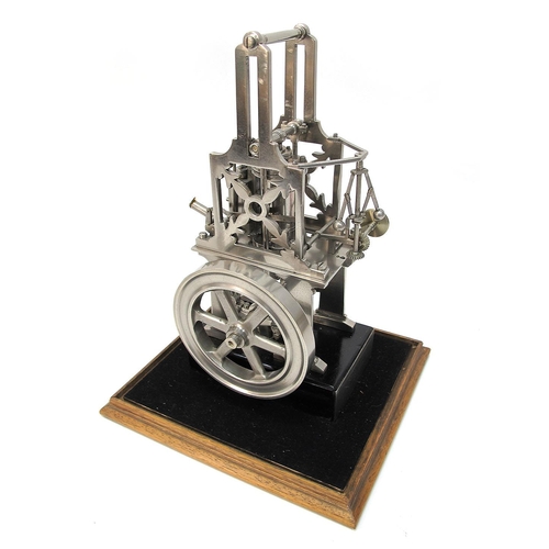 328 - An Extremely Well Built Steam Model of a Vertical  Steam Engine, vendor described as possible appren... 