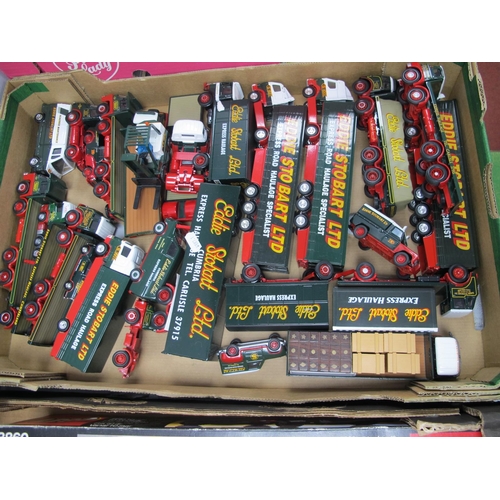 340 - A Collection of Corgi Diecast Model Commercial Vehicles, all with Eddie Stobart Thematics, small par... 