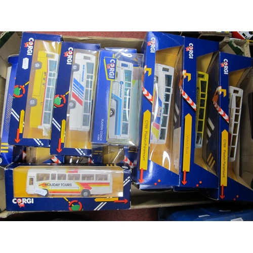 377 - Fourteen Corgi Diecast Model Buses, including #C769 Plaxton Paramount, all boxed.