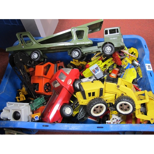 378 - A Quantity of Playworn Diecast Model Vehicles, by Tonka, Corgi, Matchbox, Lone Star and other:- One ... 