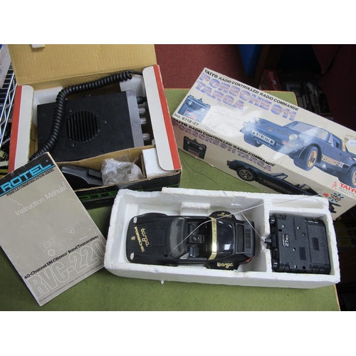 386 - A Taiyo (Japan) Radio Controlled Porsche 911 Targa, boxed, together with a Colt 210 CB Radio and Cob... 