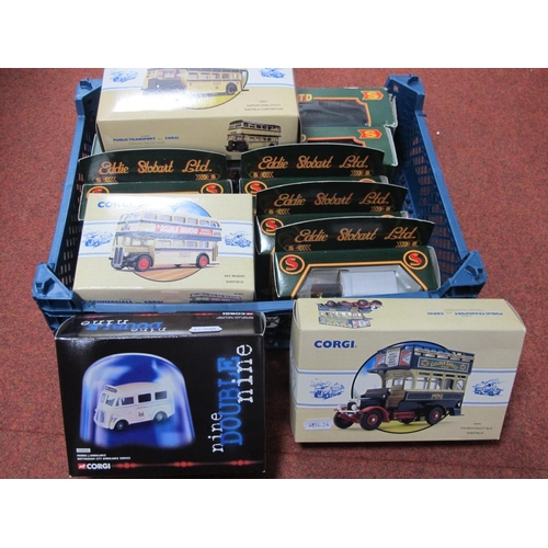 418 - Eleven Diecast Model Vehicles, by Corgi, mostly Eddie Stobart themed but also including #CC06202 Mor... 