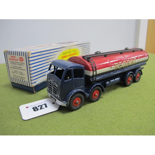 827 - A Boxed Dinky Toys #942 Foden 14 - Ton Tanker 'Regent', dark blue cab, red, white and blue tanker, c... 