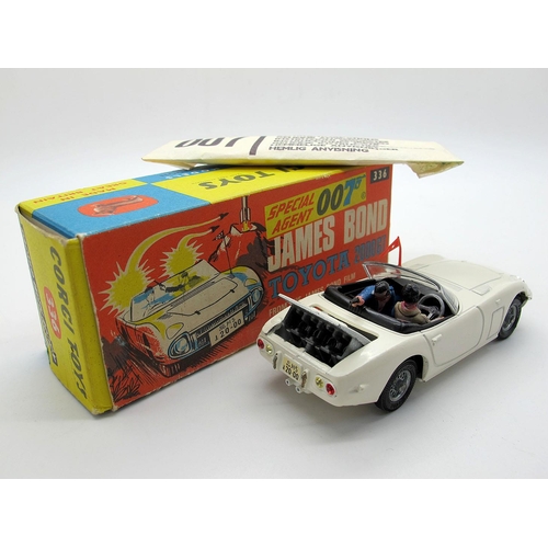 828 - A Corgi Toys No 336 James Bond 007 Diecast Model Toyota  2000GT From the Film 'You Only Live Twice',... 