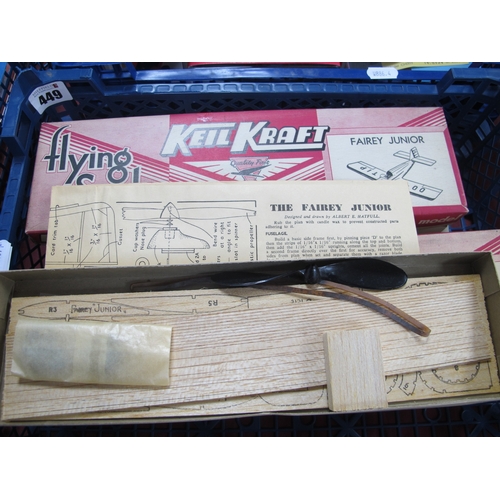 449 - Eight Keil Kraft Balsa Wood 'flying Scale Series' Model Aircraft Kits, including Fairey Junior, Skyr... 