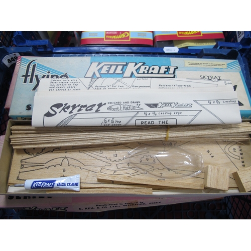 449 - Eight Keil Kraft Balsa Wood 'flying Scale Series' Model Aircraft Kits, including Fairey Junior, Skyr... 