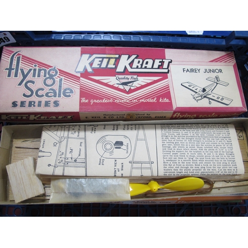 449 - Eight Keil Kraft Balsa Wood 'flying Scale Series' Model Aircraft Kits, including Fairey Junior, Skyr... 