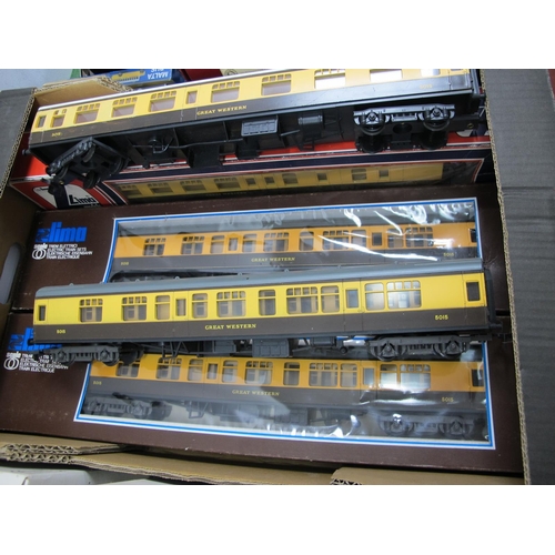 311 - Five Lima 'O' Gauge/7mm Great Western Cream/Brown Coaches, four R/No 5015, one R/No 5103, good, thre... 